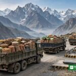 سست خنجراب سرحد پر زرعی سامان سے لدے ٹرک