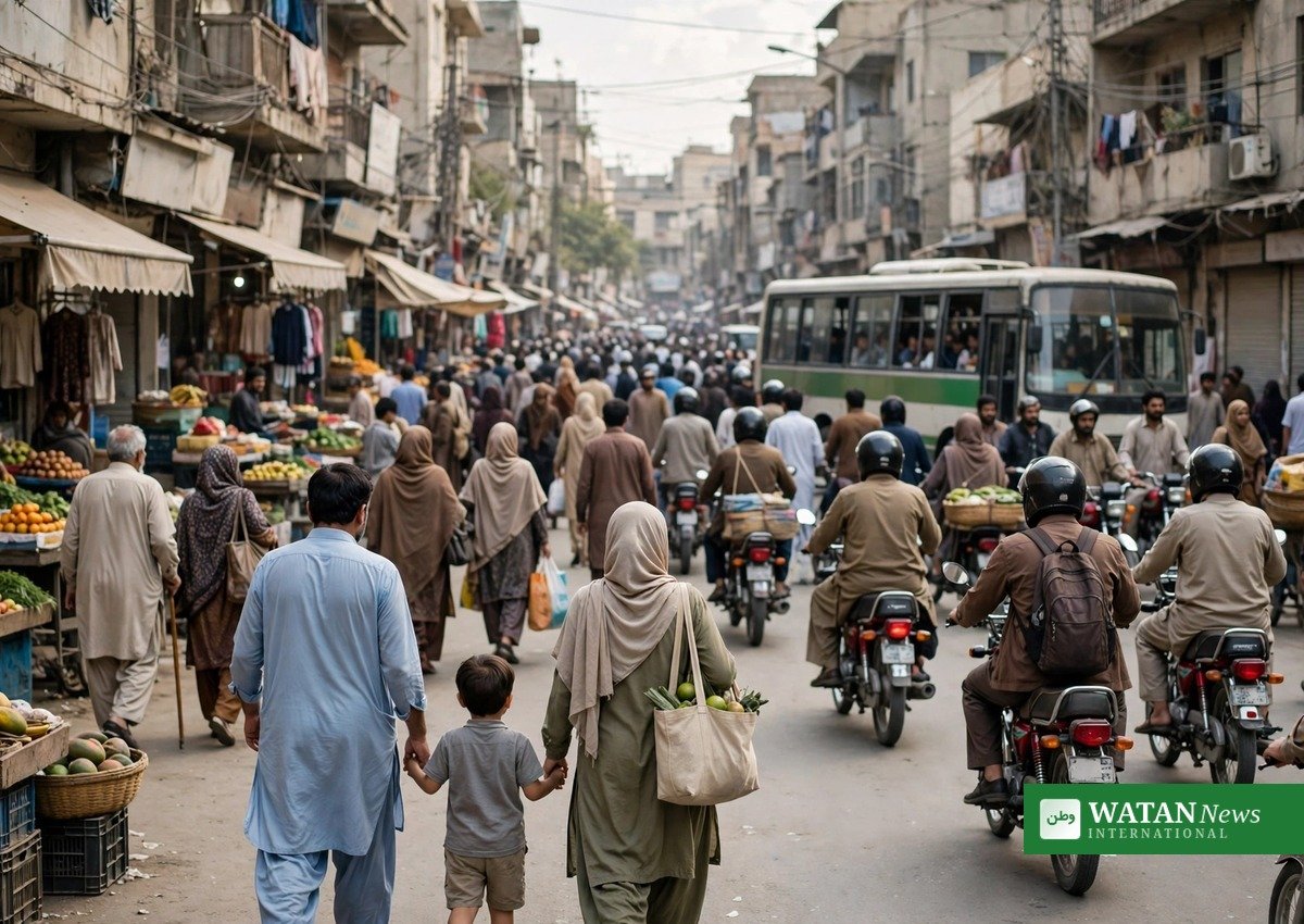 پاکستان کے ایک شہر کی مصروف سڑک