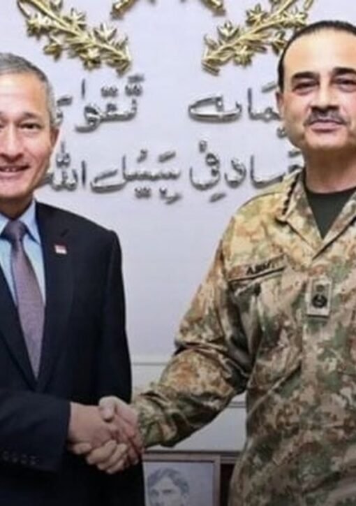 سنگاپور کے وزیر خارجہ ڈاکٹر ویوین بالاکرشنن اور فیلڈ مارشل سید عاصم منیر کی ملاقات