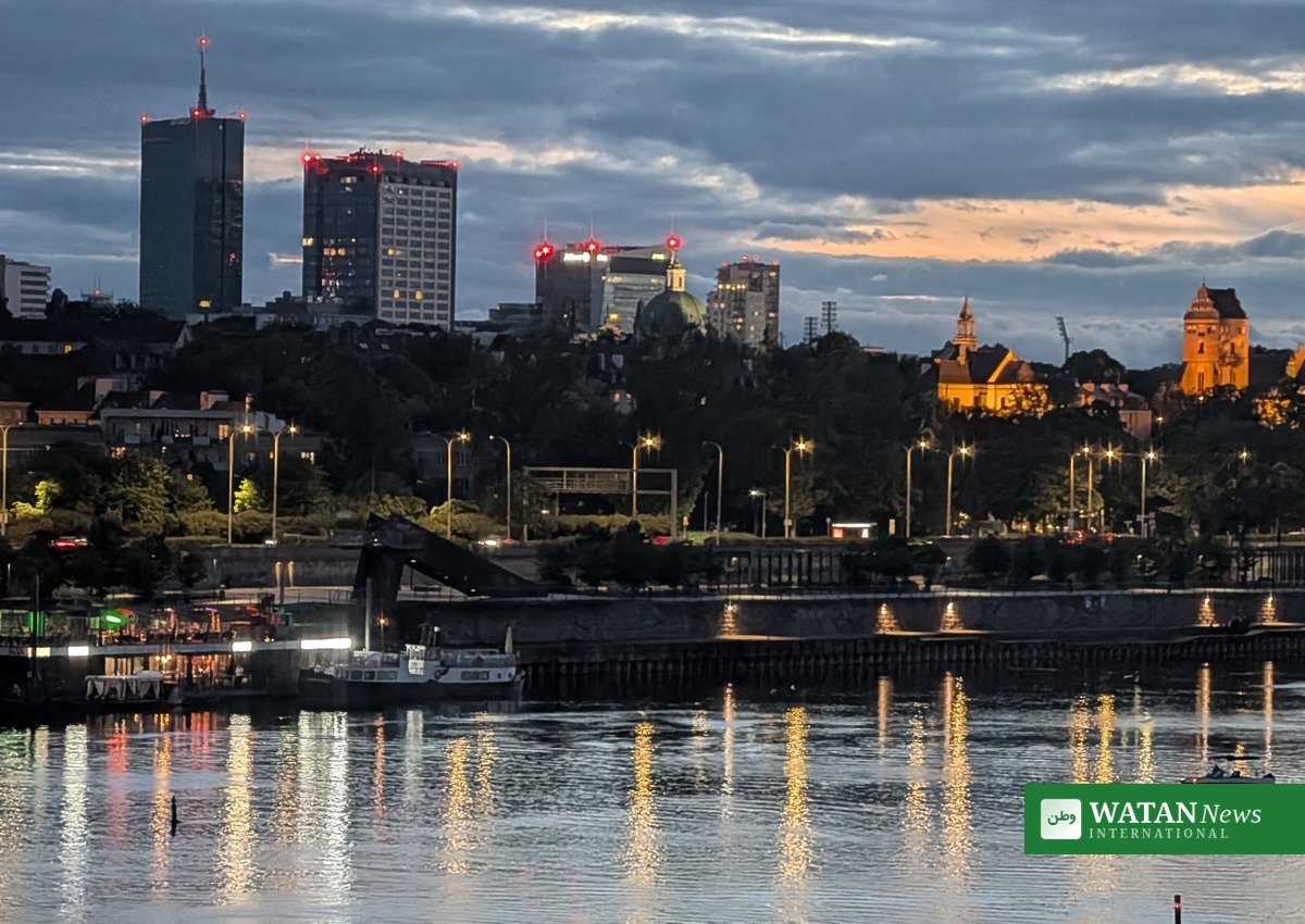 Warsaw skyline at dusk; the Tusk assassination plot prompted an emergency security meeting in Warsaw