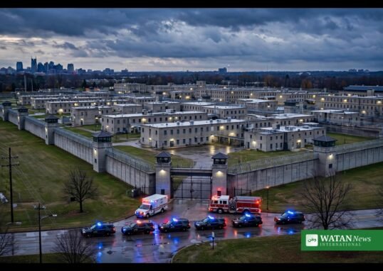Emergency vehicles outside Riverbend Maximum Security Institution after the failed Christa Pike execution attempt