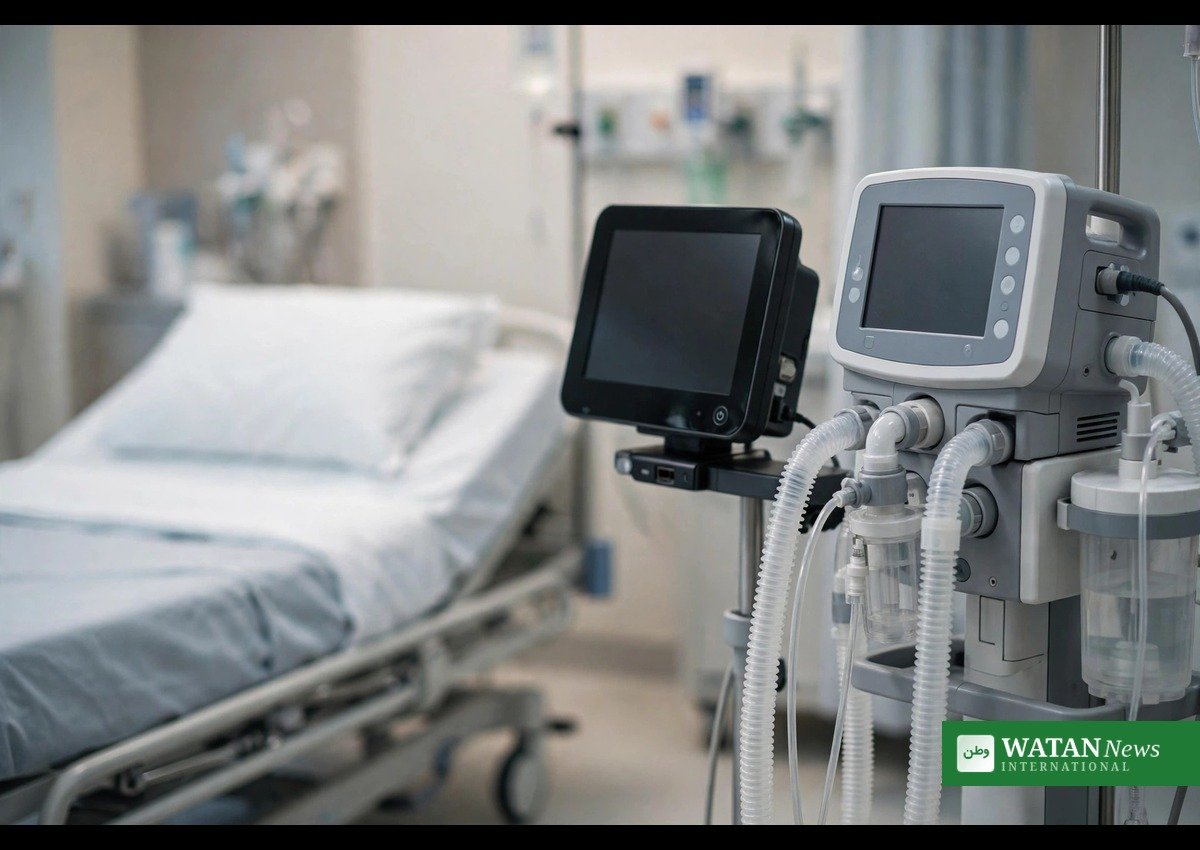 Hospital ventilator and monitor illustrating the breathing support Christa Pike is receiving after the botched Tennessee execution