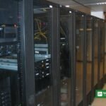 Server racks in a data centre after the Yandex data centre strike in Vladimir, Russia