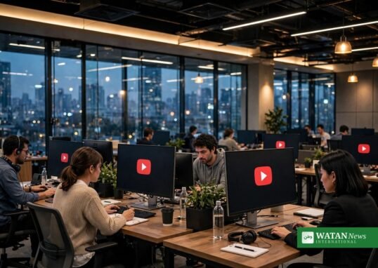 YouTube newsroom tools — digital newsroom with video platform screens