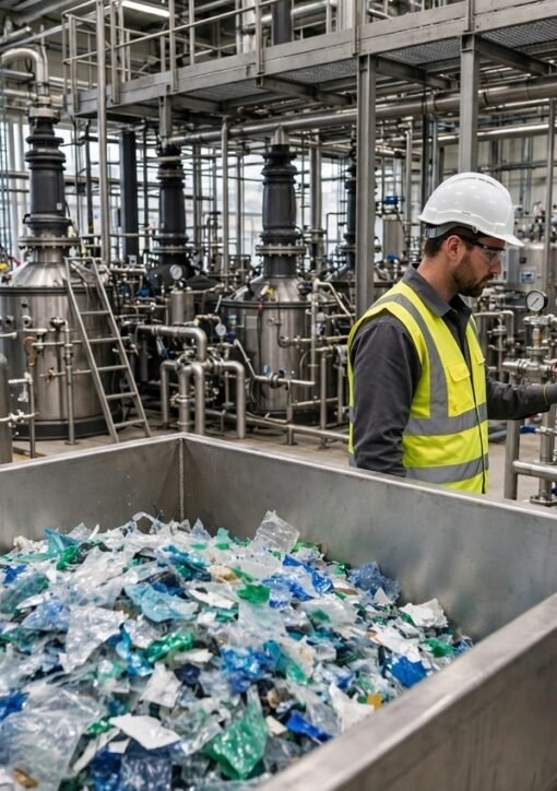 Chemical recycling pilot plant turning mixed waste plastic into propylene