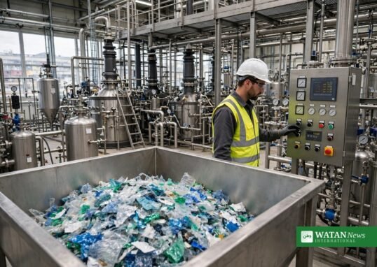 Chemical recycling pilot plant turning mixed waste plastic into propylene